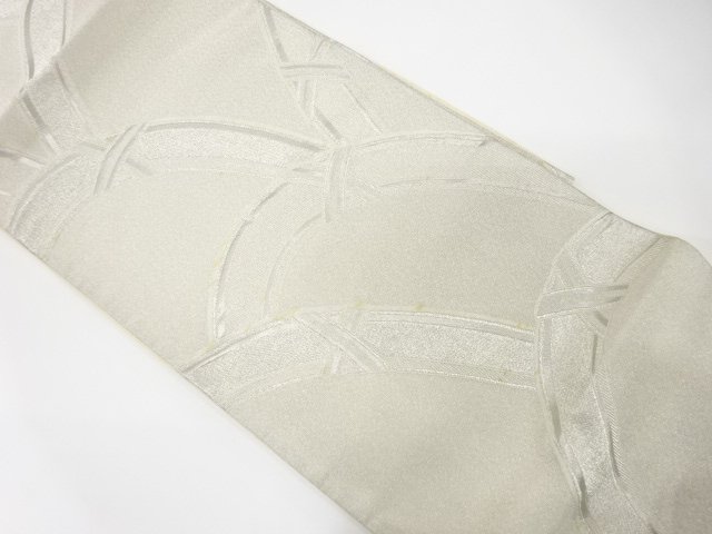 JAPANESE KIMONO / ANTIQUE FUKURO OBI / SILK / WOVEN FENCE PATTERN